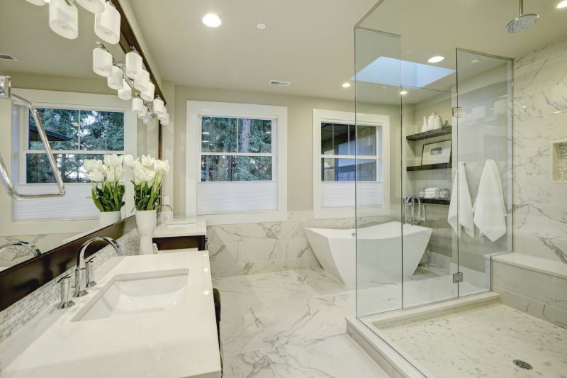Luxury bathroom with walk-in shower